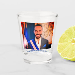 Nayib Bukele, President van El Salvador Shot Glas