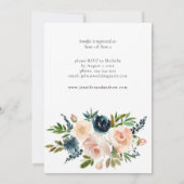 Nayv, Dusty Blue en Blush Pink Floral Vrijgezellen Kaart (Achterkant)