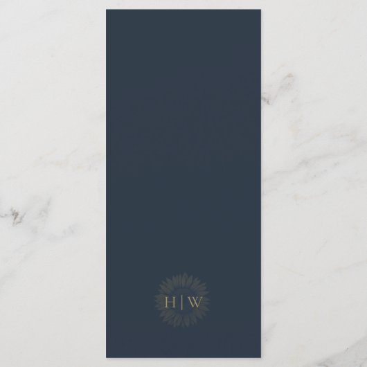 NAYV Zonnebloem Trouwmenu Menu (Achterkant)