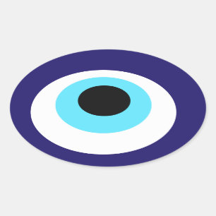 Nazar amulet (nazar boncuğu) ovale sticker