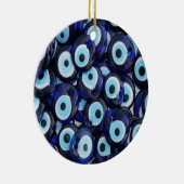 Nazar Amulets Evil Eye Stones Blue Pattern Keramisch Ornament (Rechts)