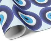 Nazar Evil Eye Protection Amulet Blue Beeldsymbool Cadeaupapier (Rol Hoek)