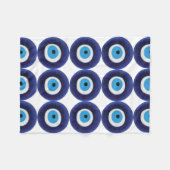Nazar Evil Eye Protection Amulet Blue Beeldsymbool Fleece Deken (Voorkant (Horizontaal))