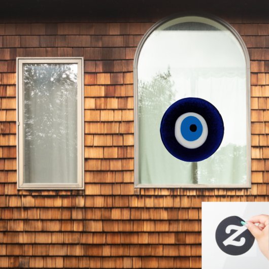 Nazar Evil Eye Protection Amulet Blue Beeldsymbool Raamsticker (Huis Raam)