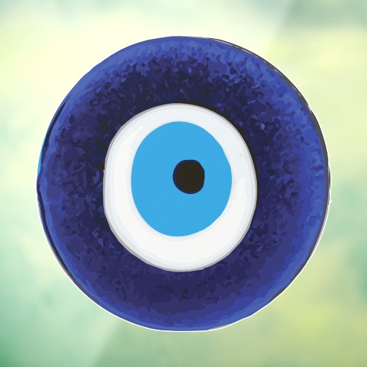 Nazar Evil Eye Protection Amulet Blue Beeldsymbool Raamsticker (Vel 3)