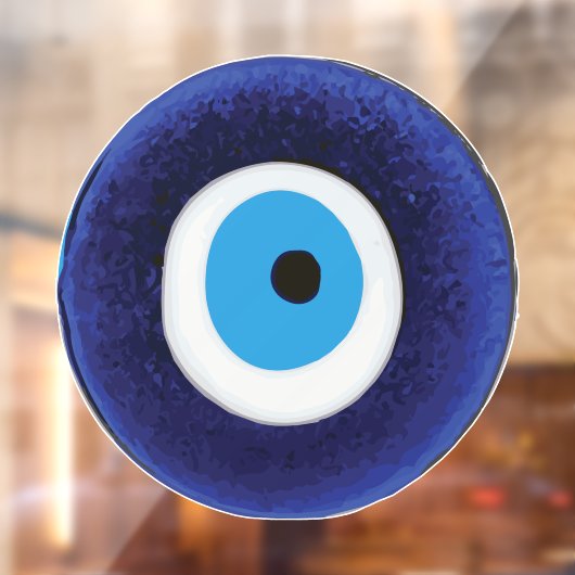Nazar Evil Eye Protection Amulet Blue Beeldsymbool Raamsticker (Vel 2)