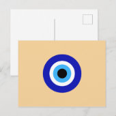 Nazar Evil Eye Protection Talisman Briefkaart (Voorkant / Achterkant)