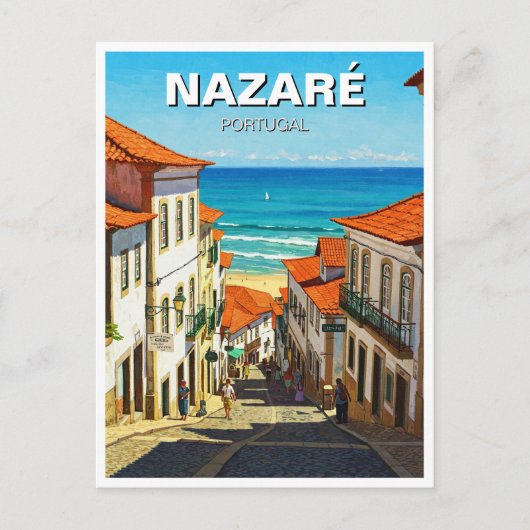 Nazare Portugal Briefkaart (Voorkant)