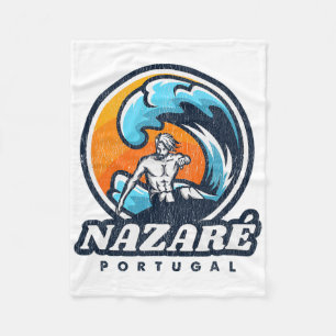 Nazare Portugal Surfcompetitie Vintage Surf S Fleece Deken