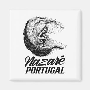 Nazaré Portugal Surfen Surfer Surf Golf Magneet