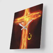 "Nazarene" Vierkante Klok (Hoek)