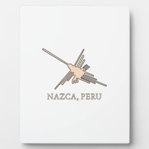 Nazca Hummingbird Geoglyph Newsprint Fotoplaat