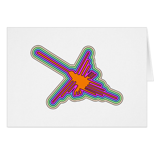 Nazca Hummingbird Peru Drawing (Voorkant Horizontaal)