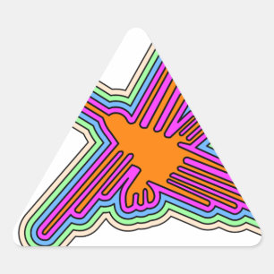 Nazca Hummingbird Peru Drawing Driehoek Sticker