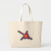 Nazca Hummingbird Peru Drawing Grote Tote Bag (Voorkant)