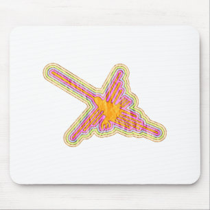 Nazca-lijnen Kolibrie Met Gerimpeld Papier Effect Muismat