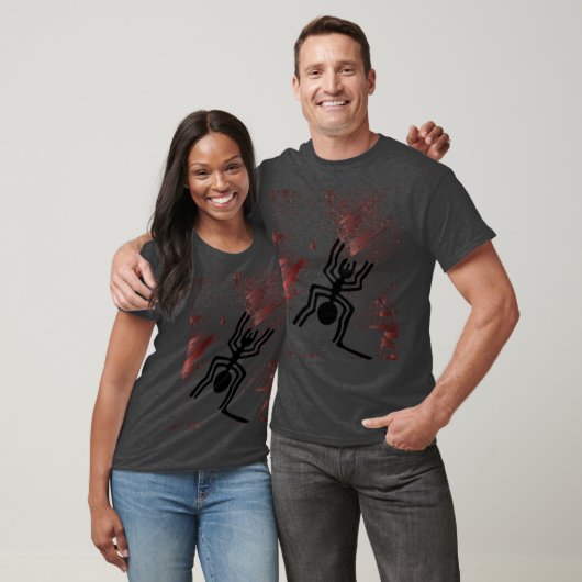 Nazca Lines Geoglyphs - Ancient Black Spider T-shirt (Unisex)