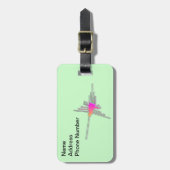 Nazca Lines Hummingbird - Green Version Bagagelabel (Voorkant verticaal)