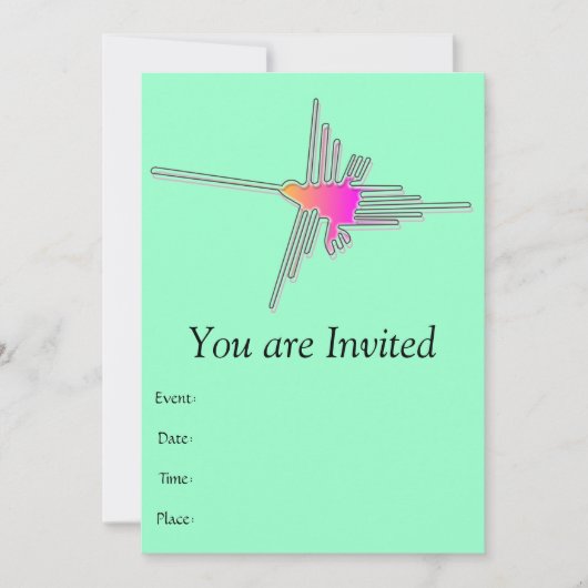 Nazca Lines Hummingbird - Green Version Kaart (Voorkant)