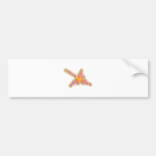 Nazca Lines Hummingbird met gekreukeld papieren ef Bumpersticker
