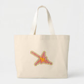 Nazca Lines Hummingbird met gekreukeld papieren ef Grote Tote Bag (Voorkant)