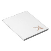 Nazca Lines Hummingbird Sketch Custom Notitieblok (Schuin)