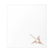 Nazca Lines Hummingbird Sketch Custom Notitieblok (Voorkant)