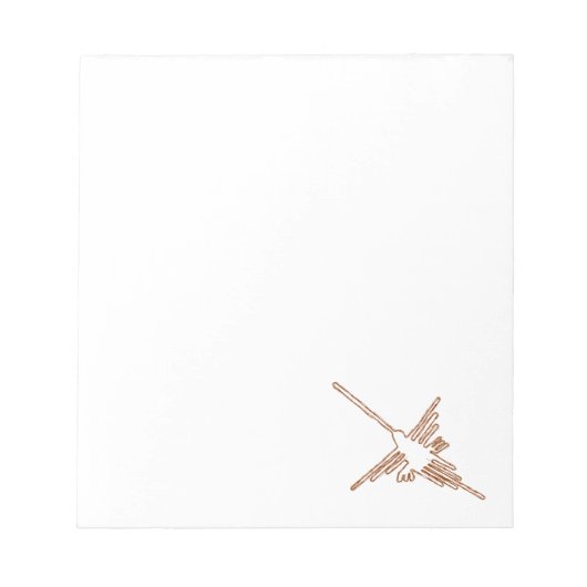 Nazca Lines Hummingbird Sketch Custom Notitieblok (Voorkant)