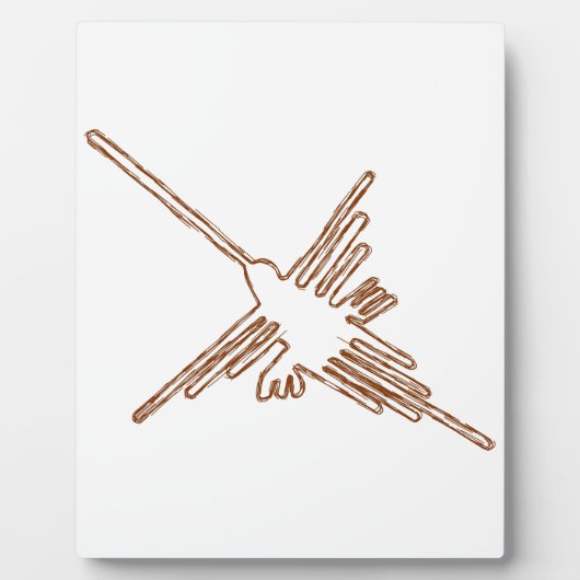 Nazca Lines Hummingbird Sketch Fotoplaat (Voorkant)