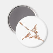 Nazca Lines Hummingbird Sketch Magneet (Voorkant / Achterkant)