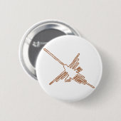 Nazca Lines Hummingbird Sketch Ronde Button 5,7 Cm (Voorkant /achterkant)