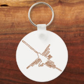 Nazca Lines Hummingbird Sketch Sleutelhanger (Voorkant)