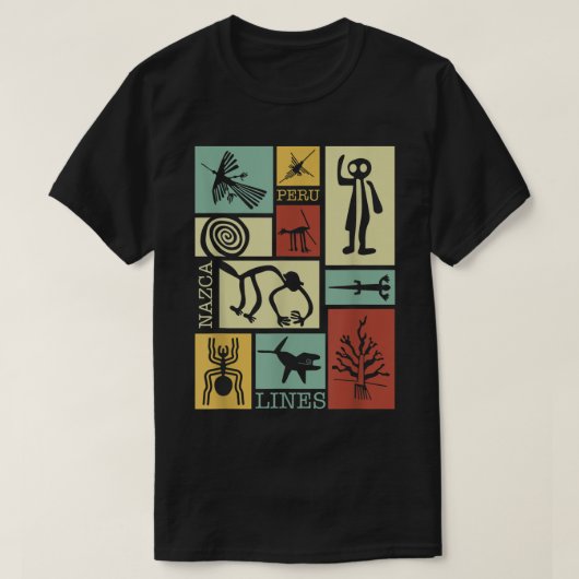 Nazca Lines - Peru Geoglyph Monkey Astronaut Spide T-shirt (Design voorkant)