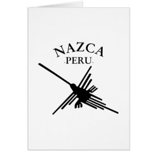 Nazca peru Hummingbird met gebogen tekst