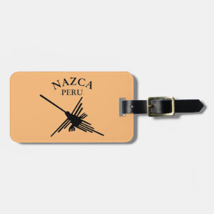Nazca peru Hummingbird met gebogen tekst Bagagelabel