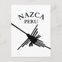 Nazca peru Hummingbird met gebogen tekst