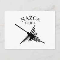 Nazca peru Hummingbird met gebogen tekst