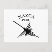 Nazca peru Hummingbird met gebogen tekst Briefkaart (Voorkant)