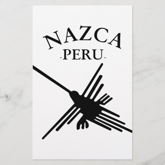 Nazca peru Hummingbird met gebogen tekst Briefpapier (Voorkant)