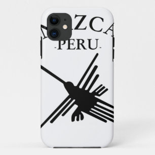 Nazca peru Hummingbird met gebogen tekst iPhone 11 Hoesje