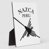Nazca peru Hummingbird met gebogen tekst Fotoplaat (Zijkant)