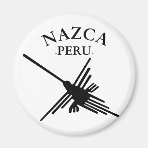 Nazca peru Hummingbird met gebogen tekst Magneet