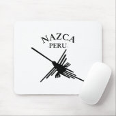 Nazca peru Hummingbird met gebogen tekst Muismat (Met muis)