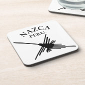 Nazca Peru Kolibrie Met Gebogen Tekst Drankjes Onderzetter (Linkerzijde)
