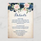 Nazeblauw Blush roze roze roodroodbruin details Informatiekaartje (Voorkant)