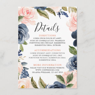Nazeblauw Blush roze roze roodroodbruin details Informatiekaartje