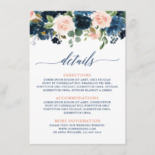 Nazeblauw Blush roze roze roodroodbruin details Informatiekaartje