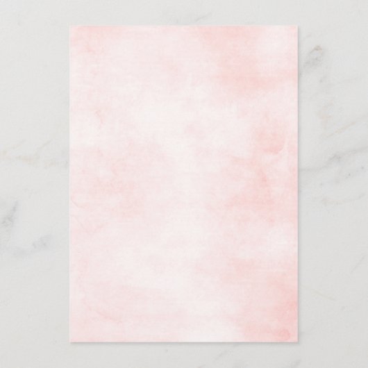 Nazeblauw leisteen stompzinnig roze bruiloft - det informatiekaartje (Achterkant)