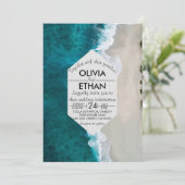 Nazeblauwe golven kust Weddenschap Kaart (Staand voorkant)