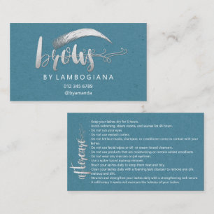 Nazorg instructies Brow Microblading Blue Grey Visitekaartje